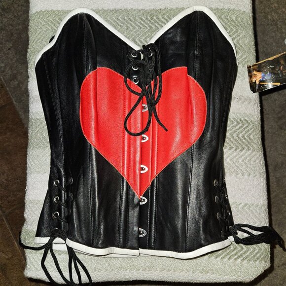 NWT M RED A-line Lambskin LEATHER Mini SKIRT - Picture 8 of 15